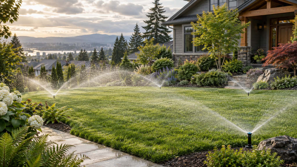 Lawn sprinkler system cost Portland Oregon irrigation installation